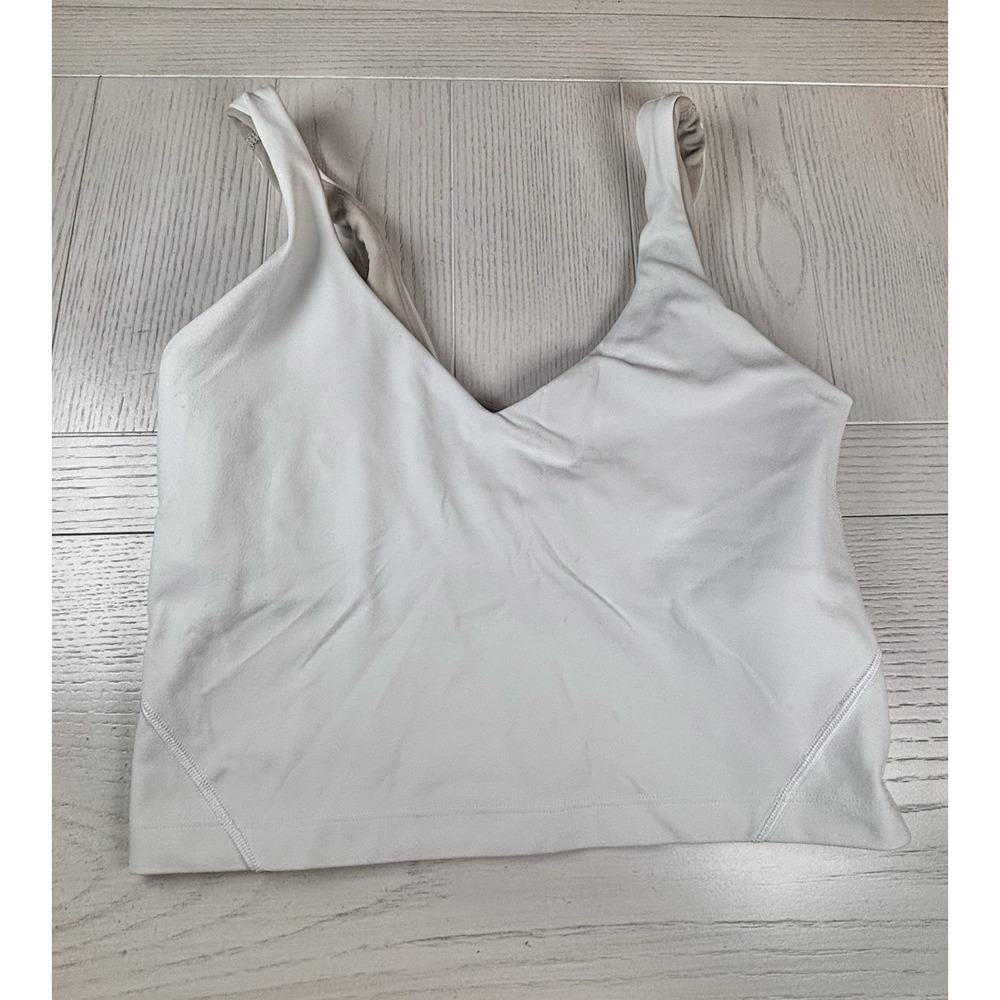 Lululemon Align Top Size 4 Bone Beige/ White Good Condition